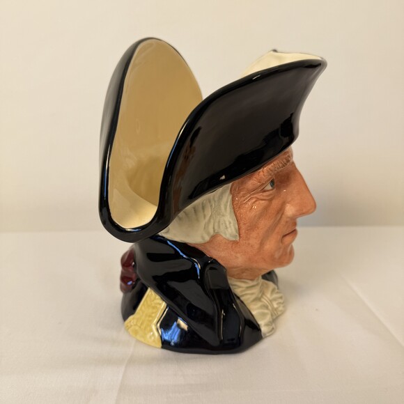 Royal Doulton Black Ceramic Theme George Washington Jug D6669 7.5 Inch - Picture 10 of 11